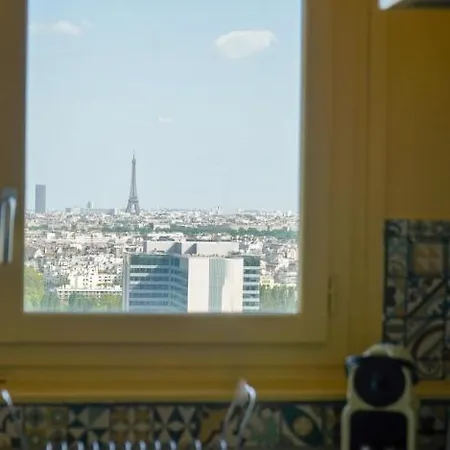 Vue panoramique sur Paris : Sublime appartement au centre de Courbevoie Extérieur photo