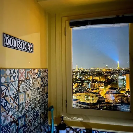Vue panoramique sur Paris : Sublime appartement au centre de Courbevoie Extérieur photo
